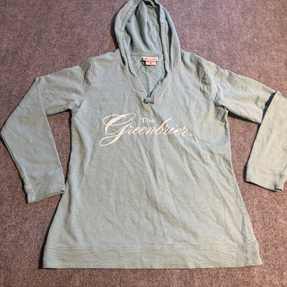 Artisans "The Greenbrier" Lightweight Hoodie Womens Medium Blue Pullover